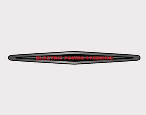 Sticker badge: black elongated shield with red ELECTRIC POWER STEERING text for Yamaha Grizzly 550/700 EPS
