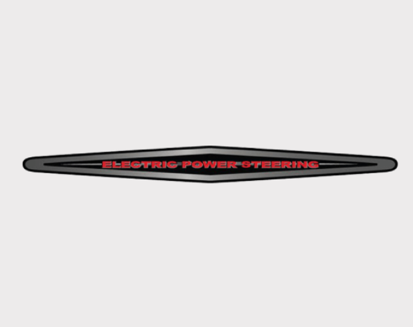Sticker badge: black elongated shield with red ELECTRIC POWER STEERING text for Yamaha Grizzly 550/700 EPS