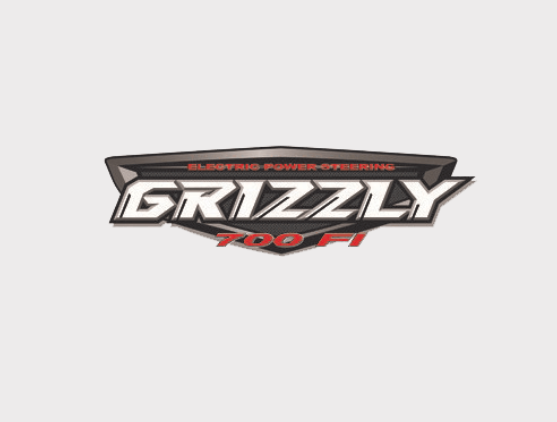 Sticker – Grizzly 700 FI logo decal for Yamaha Grizzly 700 EPS tank, RH and LH sides (2009–2015)