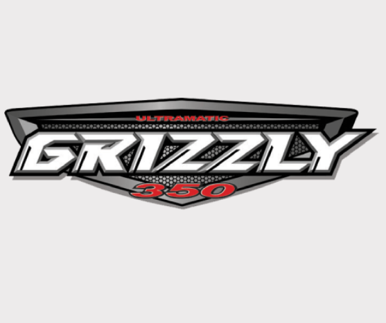 Sticker for Grizzly 350 tank (R/H+L/H) with Ultramatic Grizzly 350 logo