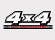 Sticker On Command 4x4 decal for Yamaha Grizzly 350/400, white 4x4 with black outline and red On Command bar