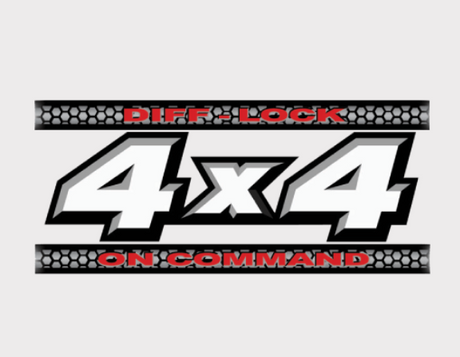 Sticker decal 4x4 DIFF LOCK ON COMMAND for Yamaha Big Bear/Grizzly ATV