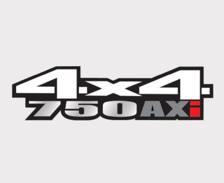 Sticker - Tank decal for Suzuki King Quad 750AXi 4x4, black and white logo with red accent