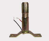 DIN pole mount amber beacon, cone-shaped, metal mounting base