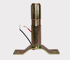 DIN pole mount amber beacon, cone-shaped, metal mounting base