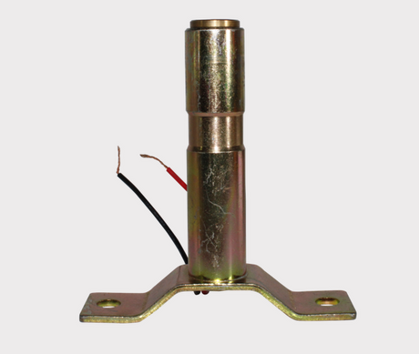 DIN pole mount amber beacon, cone-shaped, metal mounting base