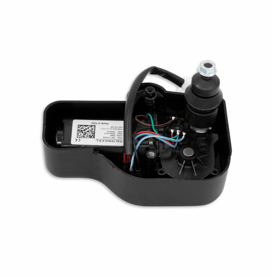 Wiper motor for Honda SXS520 Pioneer by DGT Agri, black plastic housing with wired connectors.