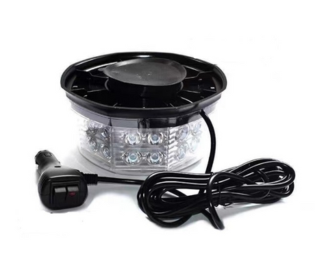 DGT Agri Warning Light Amber beacon, 12-24V 32W with cigarette-lighter plug