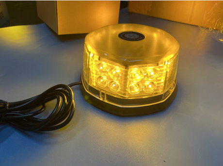 DGT Agri amber warning light beacon with LED modules, 12-24V 32W