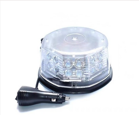 Warning Light – Red/Blue beacon by DGT Agri, 12–24V, 32W