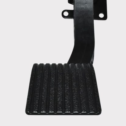 Electric throttle pedal for Polaris Ranger 570 (2015–2016) by DGT Agri, black ribbed pedal