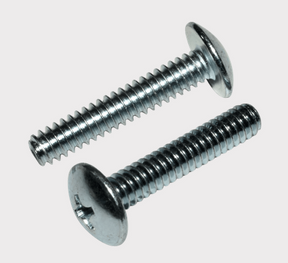 DGT Agri machine screws, zinc-plated Phillips truss head, 1 in length, #10-24, pair.