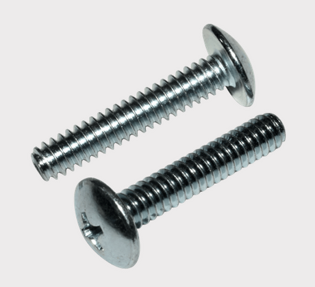 DGT Agri machine screws, zinc-plated Phillips truss head, 1 in length, #10-24, pair.