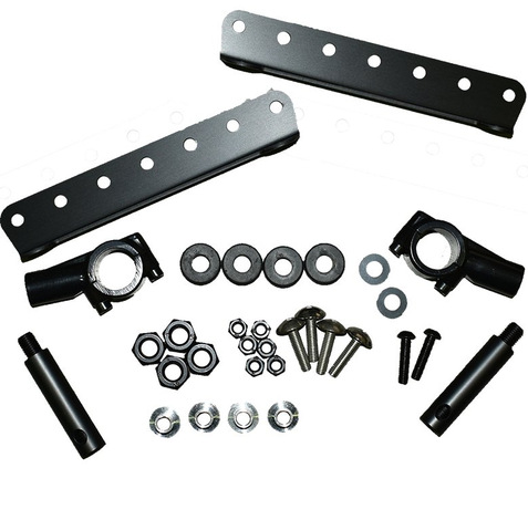 Windscreen hardware kit for Cobra Pro-Tek ATV by DGT Agri: pair of mounting brackets, clamps, bolts, nuts.
