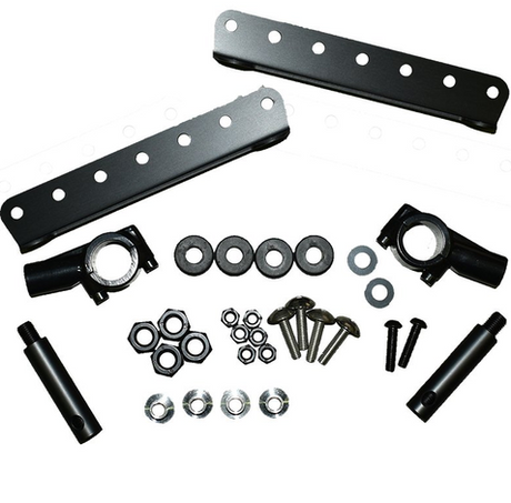 Windscreen hardware kit for Cobra Pro-Tek ATV by DGT Agri: pair of mounting brackets, clamps, bolts, nuts.