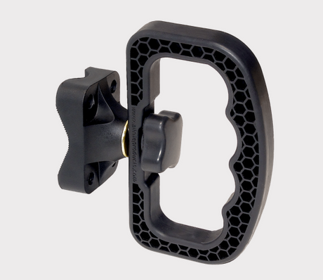 DGT Agri X Handle Utility Grab Handle, black plastic frame with hex honeycomb grip and mounting bracket