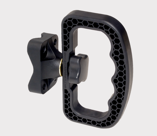 DGT Agri X Handle Utility Grab Handle, black plastic frame with hex honeycomb grip and mounting bracket