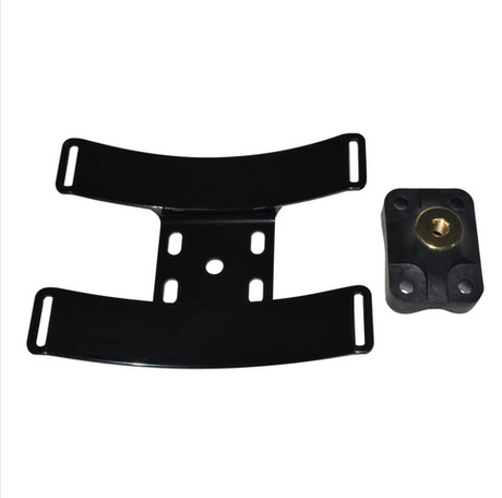 Bucket Binder UTV kit: two black curved straps with mounting block.