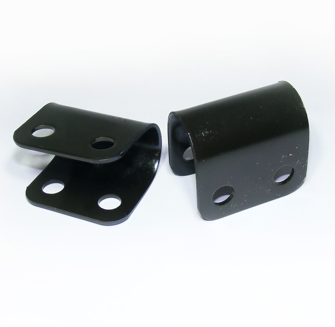 Black metal U clamps for National Cycle Windscreen, pack of 2.