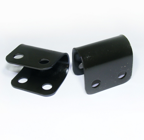 Black metal U clamps for National Cycle Windscreen, pack of 2.