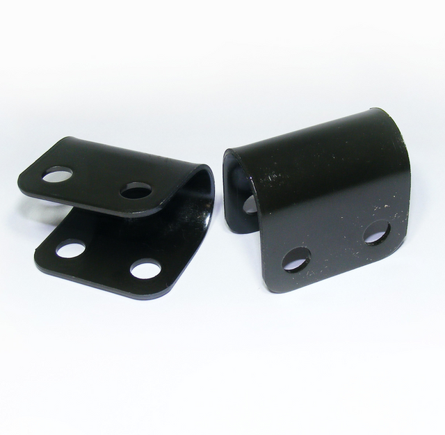 Black metal U clamps for National Cycle Windscreen, pack of 2.