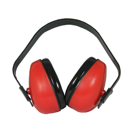 Ear Defenders by DGT Agri, red earmuffs with black headband