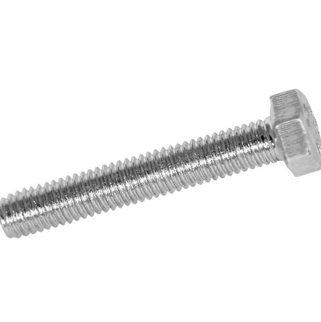 Hex bolt, plain finish, steel construction, 6x20 mm size with hex head