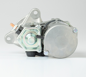 Denso gear reduction starter motor, 24V, metallic silver housing