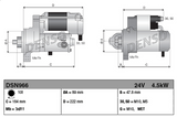 Denso DSN966 gear reduction starter motor, 24V, 4.5kW, gray metal body