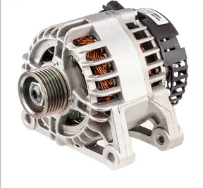Denso machinery alternator, 14V 90A, for Citroën, Peugeot, Mitsubishi; aluminum housing with pulley