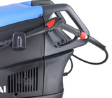 Pressure washer Hyundai HY210HPW-3 hot water electric 6.3kW with blue top and black body and spray gun