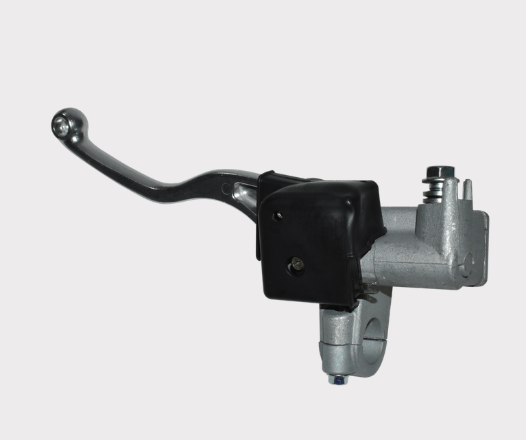 Brake master cylinder lever for Suzuki LTA/LTF; silver lever with black housing
