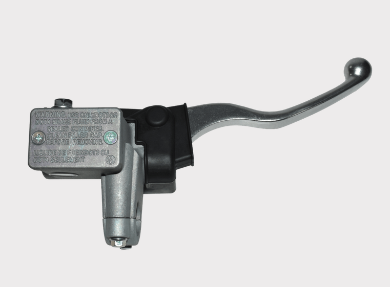 Brake master cylinder lever - DGT Agri for Suzuki LTA/LTF tractors (1987–2017); silver lever with black mounting.