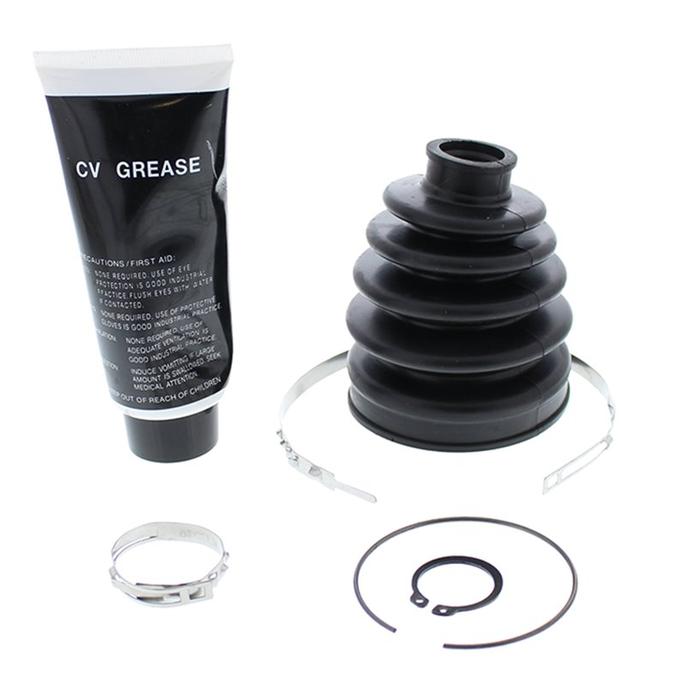 CV Boot Kit by DGT Agri for Polaris Ranger 900D/1000D; includes black rubber boot, grease tube, clamps.