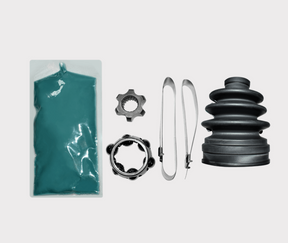 Inboard CV Joint Rebuild Kit – Kawasaki, DGT Agri CV Boot Kit with teal bag, clamps, inner race and rubber boot