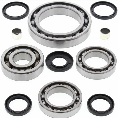 Front differential bearing and seal kit for Polaris 2002–2007 by DGT Agri, with steel bearings and black seals.