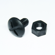 ATV mudguard fasteners; black plastic bolt and hex nut shown as a 2-piece set for secure fender mounting.