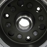 Flywheel & ring gear for Yamaha YFM 600 Grizzly (1998–2001), black metal finish, DGT Agri.