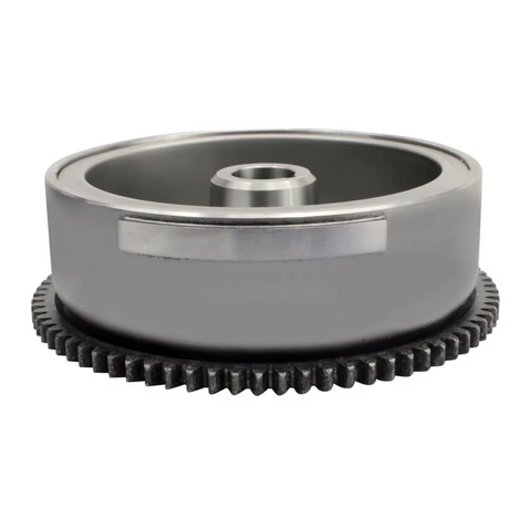 Flywheel and ring gear, metal gray, for Yamaha YFM 600 Grizzly (1998–2001)