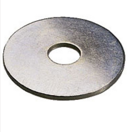 Flat bumper washer, M6 x 30mm OD, metal finish