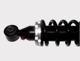 Hyper Front Shock absorber for Kubota RTV 400/500/900/1100, black coil-spring body with silver mounting nut.