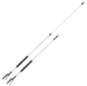 Telescopic Hand Lance 2-pack with adjustable spray tips; steel shafts, black grips, DGT Agri lawn & garden sprayers