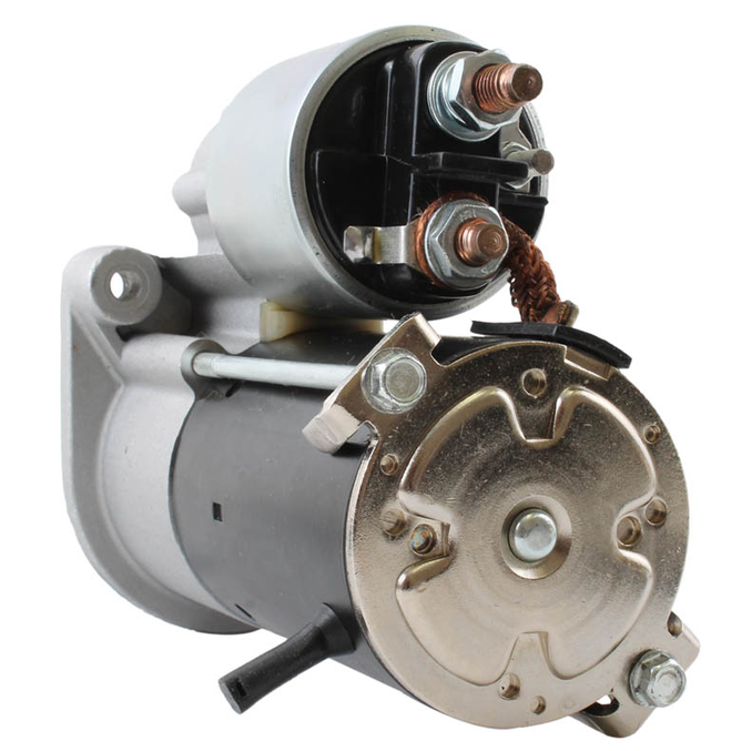 Starter motor DGT Agri for John Deere Gator XUV 825i (2011), metallic body with copper terminals