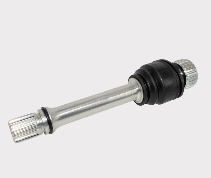 Rear prop shaft by DGT Agri for Honda TRX 420/500/520 FA, metal shaft with splined ends and black rubber boot