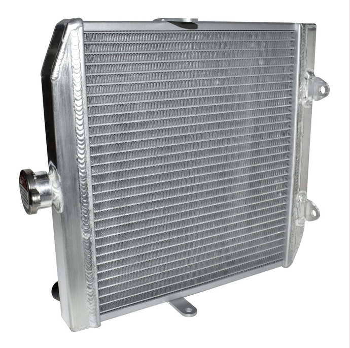 Radiator for Honda SXS 500 / 520 Pioneer (2015–2022), aluminum silver cooling radiator by DGT Agri.