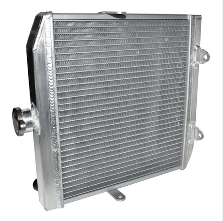 Radiator for Honda SXS 500 / 520 Pioneer (2015–2022), aluminum silver cooling radiator by DGT Agri.