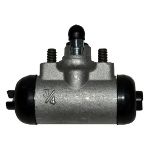 Rear brake master cylinder kit with silver metal body and black end caps; for Kawasaki Mule 3010/4010.