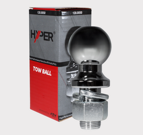 Tow Ball 50mm chrome with 19mm shaft, Hyper box packaging