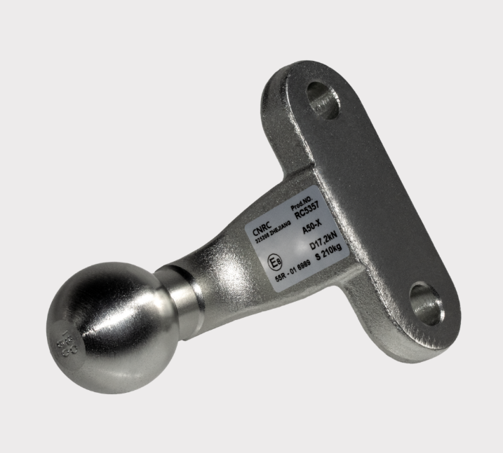 Tow Ball 50mm chrome flange-type hitch ball with mounting holes by DGT Agri