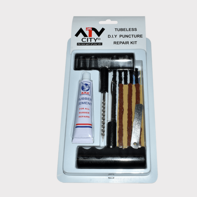Tyre Puncture Repair Kit for Off-Road ATV/UTV by DGT Agri; tubeless DIY kit with 7 repairs